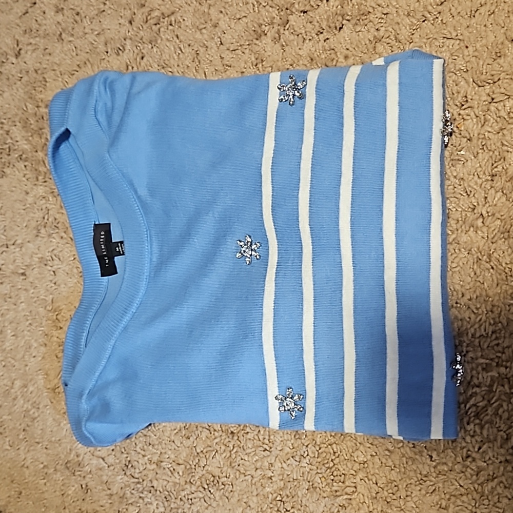 The Limited Blue Striped Women's Top